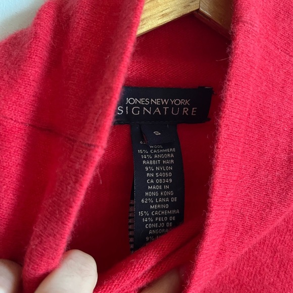 Jones New York  Wool, Cashmere, Angora, Rabbit Hair Vintage  Argyle Sweater - Picture 5 of 8